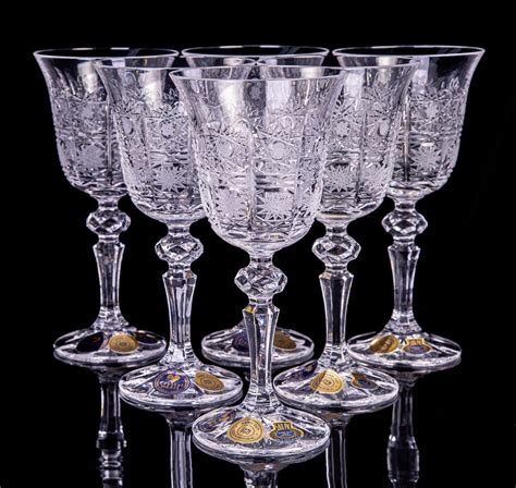 czechoslovakian crystal wine glasses|czech republic crystal wine glasses.